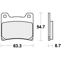 SBS Remblokken Racing RQ Carbon Tech (achter) 555RQ