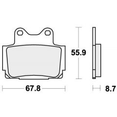 SBS Remblokken Racing RQ Carbon Tech (achter) 570RQ