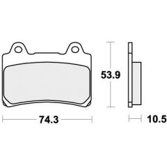 SBS Remblokken Racing DCC Dual Carbon Classic (voor) 590DCC