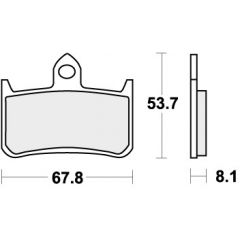 SBS Remblokken Racing DC Dual Carbon (voor) 622DC