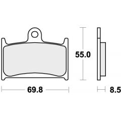 SBS Remblokken Racing DC Dual Carbon (voor) 624DC