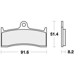 SBS Remblokken Racing DC Dual Carbon (voor) 676DC