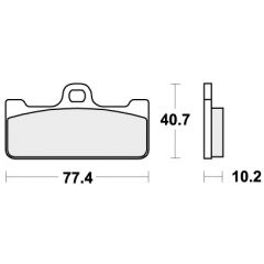 SBS Remblokken Racing DC Dual Carbon (voor) 711DC