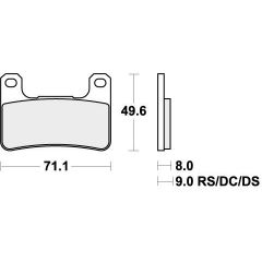 SBS Remblokken Racing DC Dual Carbon (voor) 806DC