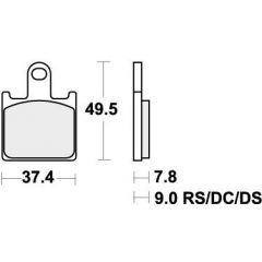 SBS Remblokken Racing DC Dual Carbon (voor) 838DC