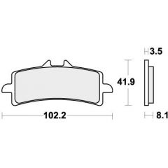 SBS Remblokken Racing DC Dual Carbon (voor) 841DC