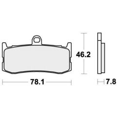 SBS Remblokken Racing DC Dual Carbon (voor) 864DC