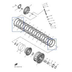 Yamaha frictieplaat koppeling (voorste, tweede, achterste) YZF-R1 15>