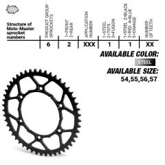 Moto Master STEEL ULTRALIGHT 56T 420 achtertandwiel