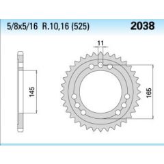 Chiaravalli achtertandwiel 44T