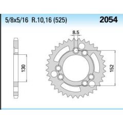 Chiaravalli achtertandwiel 45T