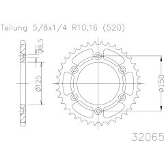 Esjot voortandwiel 13T, LIGHT, 520