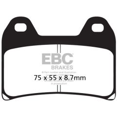 EBC EPFA Extreme Pro Gesinterde Remblokken EPFA244HH (Voor)