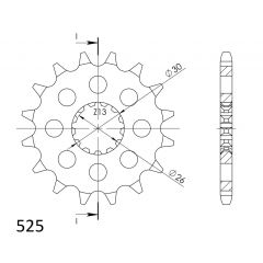 Supersprox voortandwiel 16T, 525