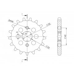 Supersprox voortandwiel 16T, 530