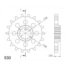Supersprox voortandwiel 18T, 530