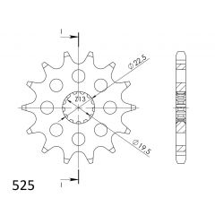 Supersprox voortandwiel 14T, 525