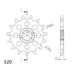 Supersprox voortandwiel 16T, 520