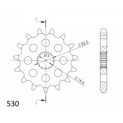 Supersprox voortandwiel 15T, 530