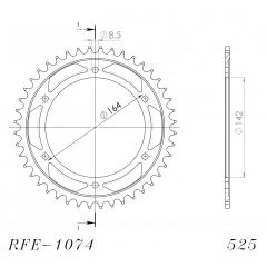 Supersprox Staal achtertandwiel 44T,  ( Zwart)