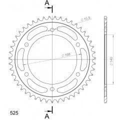 Supersprox Staal achtertandwiel 47T, ( Zwart)