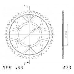 Supersprox Staal achtertandwiel 45T, ( Zwart), 525