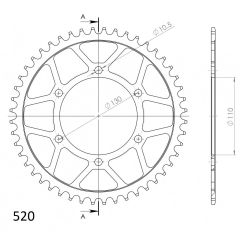 Supersprox Staal achtertandwiel 47T, ( Zwart), 520