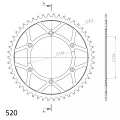 Supersprox Staal achtertandwiel 50T, ( Zwart), 520