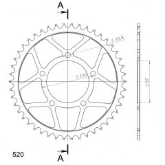 Supersprox Staal achtertandwiel 46T, ( Zwart), 520