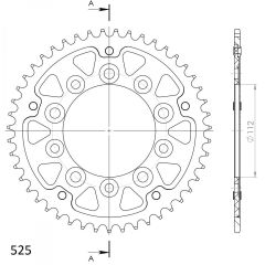 Supersprox Stealth Alu/Staal achtertandwiel 47T, GOLD, 525