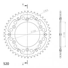 Supersprox Stealth Alu/Staal achtertandwiel 45T, GOLD